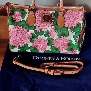 Dooney & Bourke Pink and Green Floral Satchel